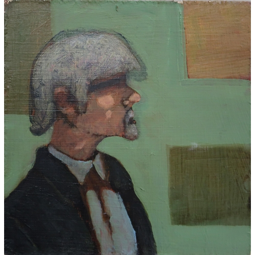 804 - DONALD MACLEOD (SCOTTISH 1956-2018)PORTRAITOil on board, 30 x 25cmTogether with a similar by the sam... 