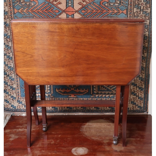 12 - A lot to include a 20th century Walnut veneered kidney shaped nest of three tables, 57cm high x 53cm... 