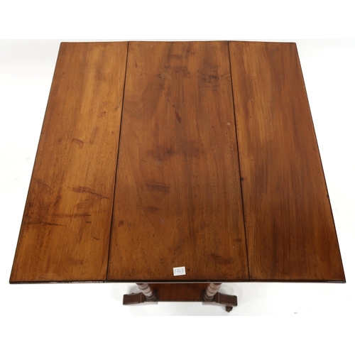 13 - A lot to include Victorian mahogany two tier window table, 74cm high x 75cm diameter and a pine drop... 