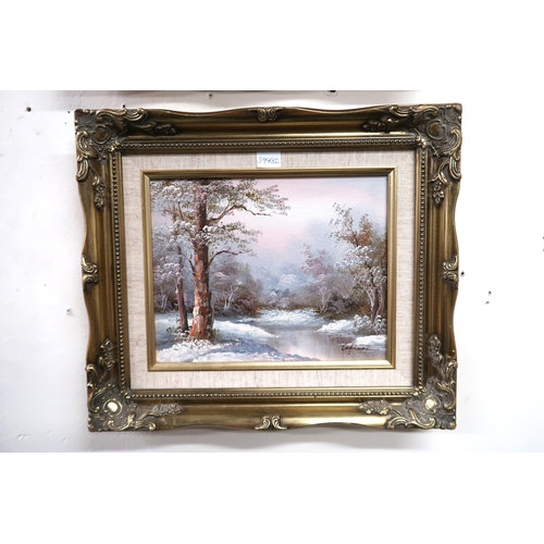 2 - A lot of four gilt framed oils on canvas (4)