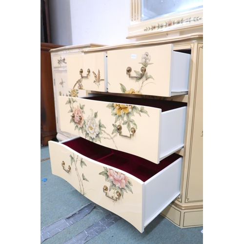 26 - A lot to include 20th century oriental style faux lacquer two over two chest of drawers, 87cm high x... 