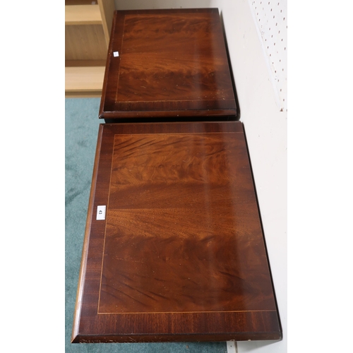 43 - A pair of 20th century mahogany two over three chest of drawers on bracket bases, 61cm high x 59cm w... 