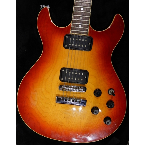 454 - Fender Esprit electric guitar Japan circa 1985 in cherry burst serial number 40300609 together with ... 