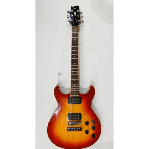 454 - Fender Esprit electric guitar Japan circa 1985 in cherry burst serial number 40300609 together with ... 