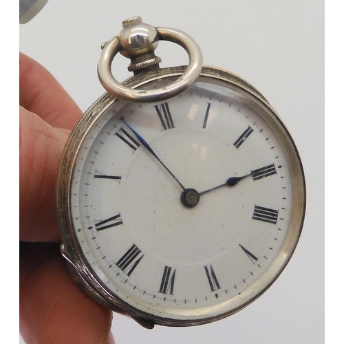 557 - Two silver cased pocket watches, British Watch Co and John Forrest, four silver fob watches two with... 