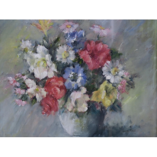 2992 - LENA ROBB (SCOTTISH 1891-1980) SUMMER FLOWERS STILL LIFEOil on board, signed lower right, 45 x 58cm ... 