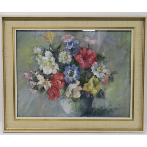 2992 - LENA ROBB (SCOTTISH 1891-1980) SUMMER FLOWERS STILL LIFEOil on board, signed lower right, 45 x 58cm ... 