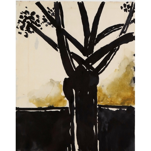 2978 - JOSEF HERMAN OBE RA (BRITISH 1911-2000)TREE AT SUNSETInk, wash and watercolour 25 x 20cm (9.75 x 7.7... 