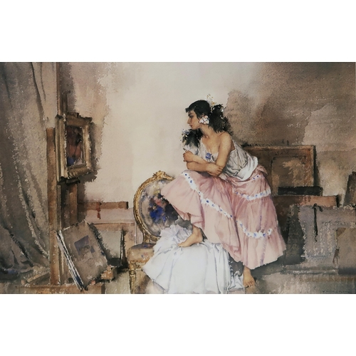 802 - AFTER SIR WILLIAM RUSSELL FLINT Model in the studio, 437 of 850, print, 39 x 56cm... 