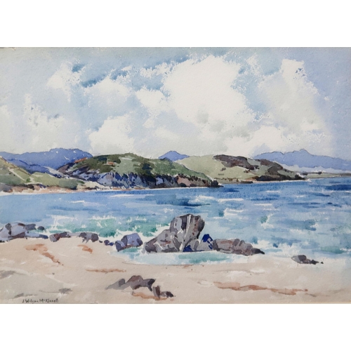 804 - J WILSON MCKINNELL Kildalton Bay, Islay, signed, watercolour, 27 x 37cm