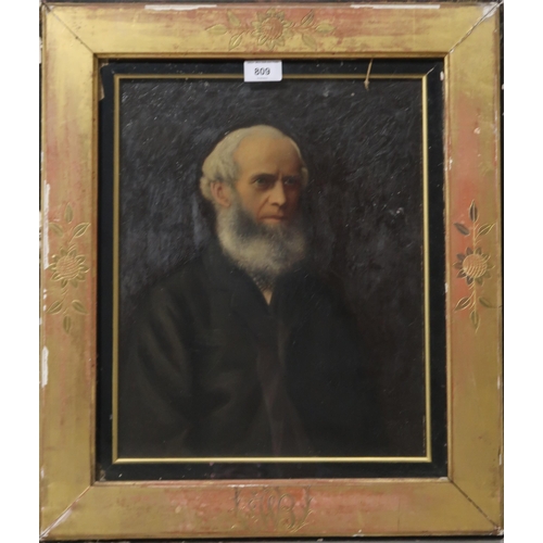 809 - STERNBERG Portrait of a gentleman, oil on canvas, circa 1881, 40 x 32cm and another (2)... 