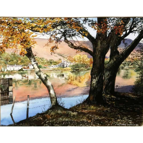 832 - FALCONER HOUSTON Tree Loch Sunart, signed, watercolour, 34 x 48cm, and another (2)... 