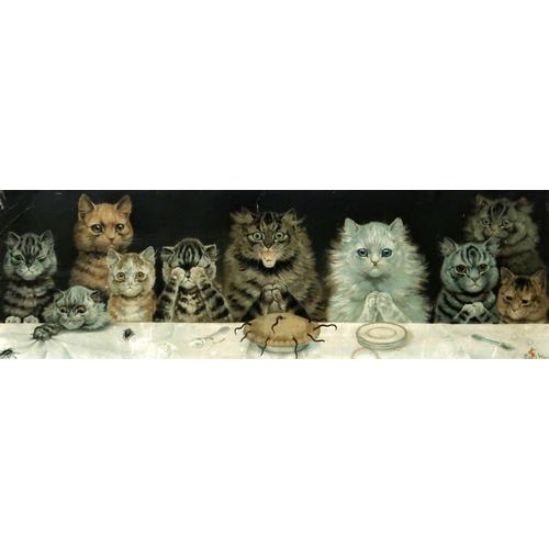 839 - AFTER LOUIS WAIN What we are about to receive, print, 16 x 50cm