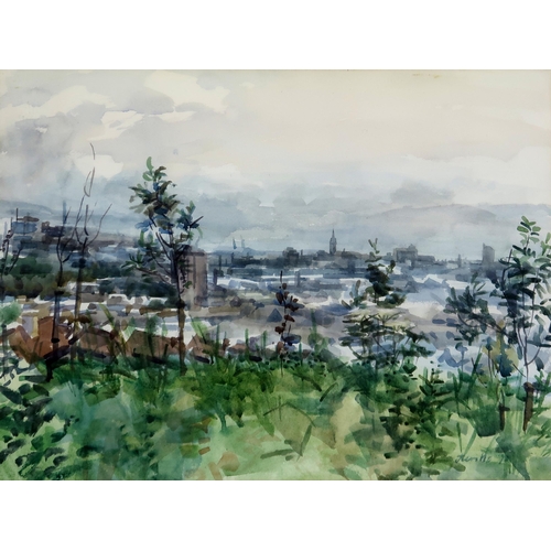 852 - JAMES REVILLE (BRITISH 1904-2000)HAAR OVER DUNDEEWatercolour, signed lower right, dated 1973, 43 x 6... 