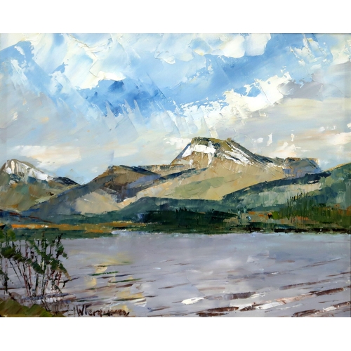 859 - WILLIAM FERGUSON (SCOTTISH)BEN LOMOND FROM ROSS PRIORYOil on board, signed lower left, 23 x 28cm... 