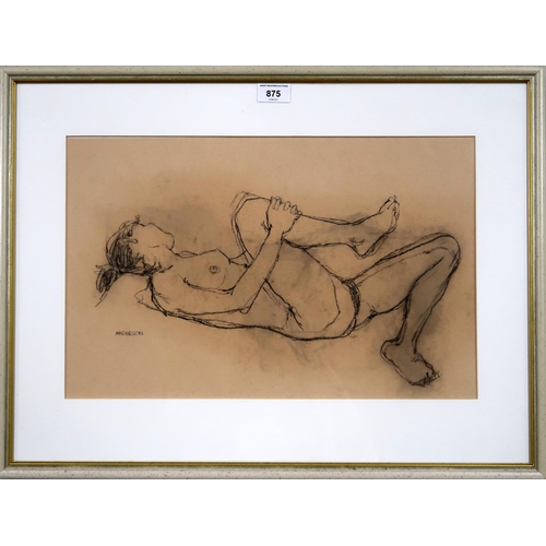 875 - ANNE ANDERSON (b. TRINIDAD)NUDEPencil on paper, signed lower left, 30 x 47cm... 