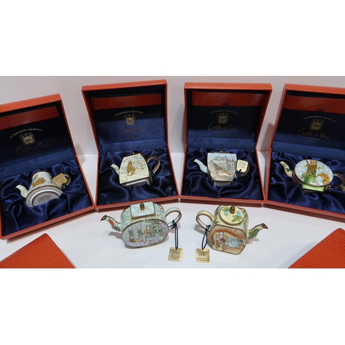 Six Charlotte di Vita Trade plus Aid Peter Rabbit themed enamel