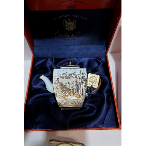 Six Charlotte di Vita Trade plus Aid Peter Rabbit themed enamel