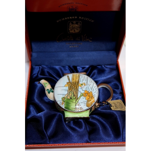 Six Charlotte di Vita Trade plus Aid Peter Rabbit themed enamel