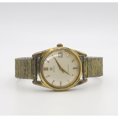 652 - A gold plated Omega Seamaster Automatic, with gold plated expanding bracelet.