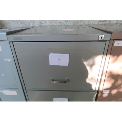 139 - A lot of three assorted steel filing cabinets (3)