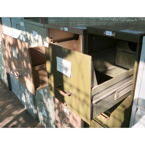 139 - A lot of three assorted steel filing cabinets (3)