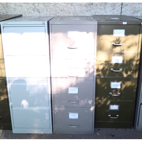 140 - A lot of three assorted steel filing cabinets (3)