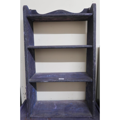 146 - A lot comprising four assorted small painted open bookcases (4)