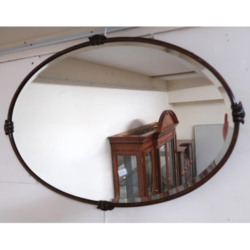 155 - A lot comprising Victorian oak framed wall mirror, another wall mirror and cast iron fender (3)