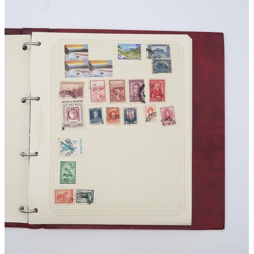 497 - STAMPS a collection of stamps in albums with mixed British, colonies to include Malta, Jamaica, Nata... 