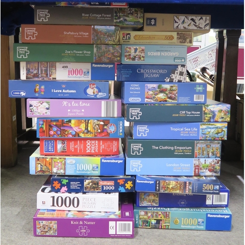 499 - A quantity of modern jigsaw puzzles (25)