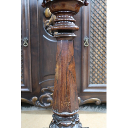 66 - A lot comprising Victorian oak plant stand with square top on barley twist column, 85cm high x 30cm ... 