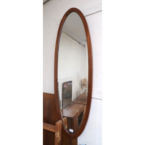 77 - A mixed lot to include portable sewing machine, mid 20th century teak wall mirror, Victorian mahogan... 