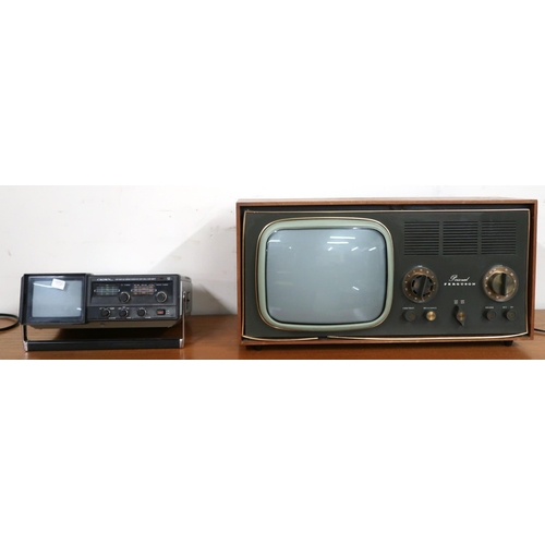 97 - A lot comprising Ferguson television and Crown portable TV/radio (2)