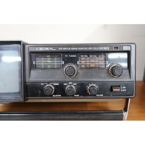 97 - A lot comprising Ferguson television and Crown portable TV/radio (2)