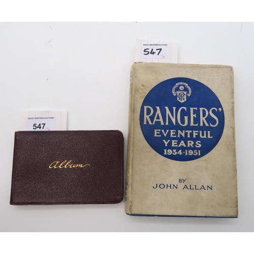 547 - A leather-bound autograph book containing a range of 1930s-era Scottish and English footballers' sig... 