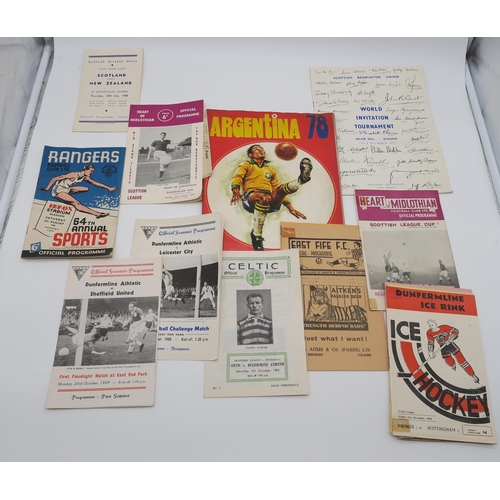 557A - SPORTING FOOTBALL PROGRAMMESA lot to include Sporting football programmes, Dunfermline Athletic vs C... 