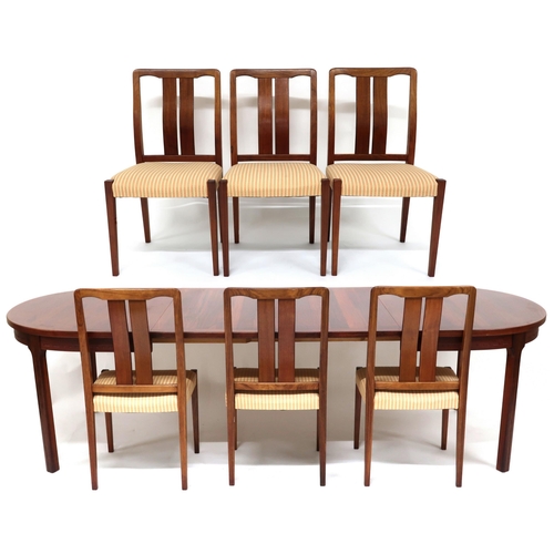 2118 - A MID 20TH CENTURY ROBERT HERITAGE FOR ARCHIE SHINE TEAK DINING SUITEcomprising six teak framed dini... 