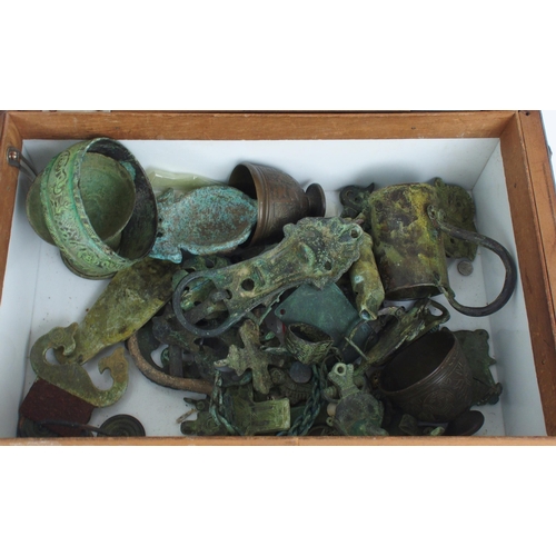 2382 - A COLLECTION OF REPLICA METALWAREComprising; Roman, Celtic style plaques, pendants, cups, brooches e... 