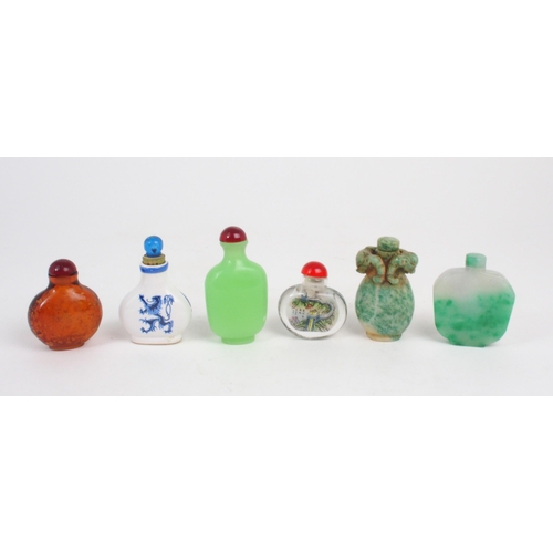 2384 - FOURTEEN VARIOUS CHINESE SNUFF BOTTLESComprising; ceramic, glass, hardstone and enamel (14)... 