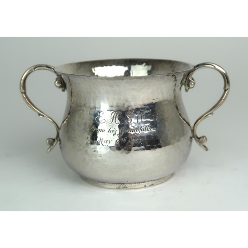 2473 - AN ARTS AND CRAFTS STYLE SILVER TWIN HANDLED SUGAR BOWLby James & William Deakin, London 1901, o... 