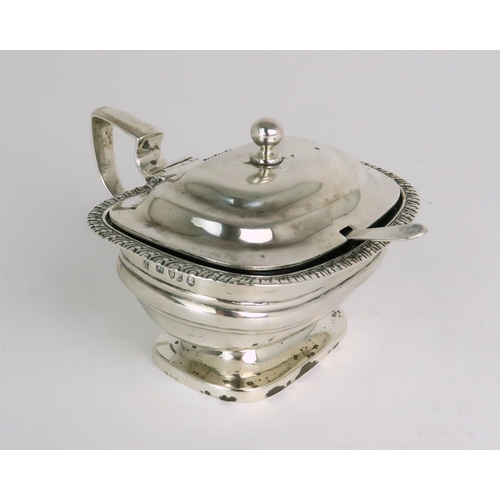 2492 - A GEORGE III SILVER MUSTARD POTby Solomon Hougham, Solomon Royes & John East Dix, London 1818, o... 