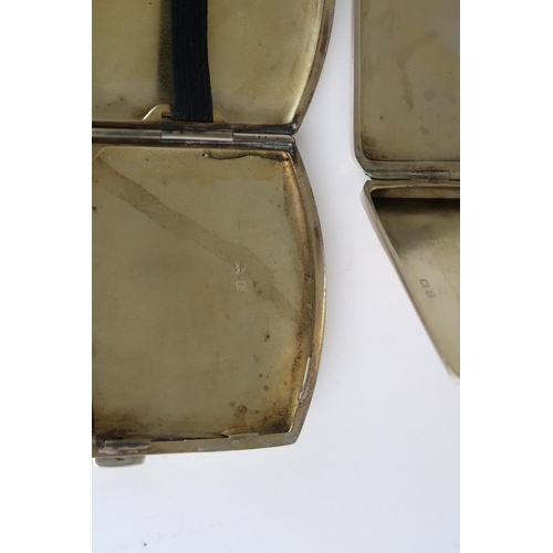 2494 - A GEORGE V SILVER CIGARETTE CASEby John Rose, Birmingham 1929, of shaped rectangular form, the body ... 