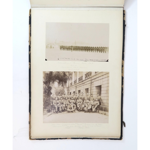 2597 - ROYAL WELCH FUSILIERS: A SUBSTANTIAL LATE-VICTORIAN PHOTOGRAPH ALBUMWell filled with a range of topo... 