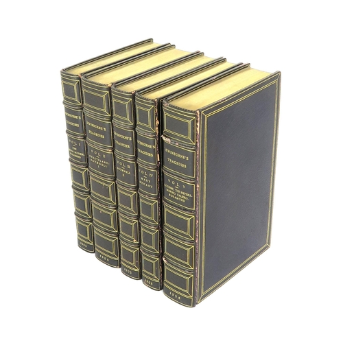 2598 - SWINBURNE, ALGERNON CHARLES TRAGEDIESFive volume set, finely fully bound in gilt tooled Morocco... 