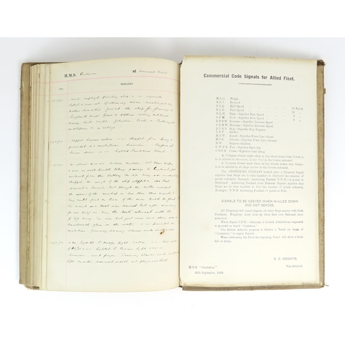 2622 - H.M.S CENTURION: A LOG BOOK KEPT BY MIDSHIPMAN St. ANDREW OLIVER St. JOHN, 1900-01During which time ... 