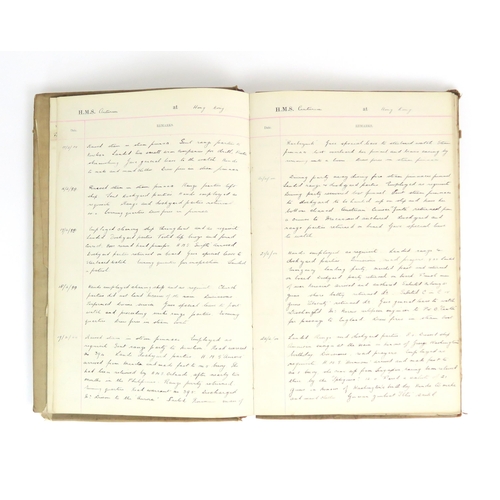 2622 - H.M.S CENTURION: A LOG BOOK KEPT BY MIDSHIPMAN St. ANDREW OLIVER St. JOHN, 1900-01During which time ... 