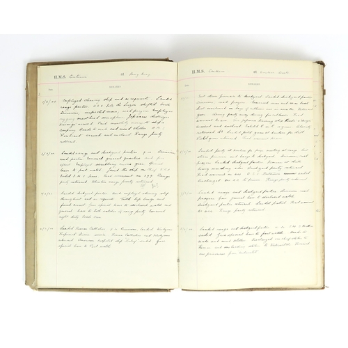 2622 - H.M.S CENTURION: A LOG BOOK KEPT BY MIDSHIPMAN St. ANDREW OLIVER St. JOHN, 1900-01During which time ... 