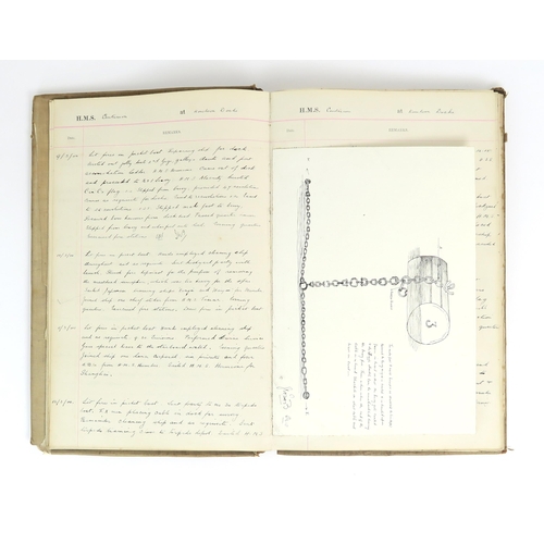 2622 - H.M.S CENTURION: A LOG BOOK KEPT BY MIDSHIPMAN St. ANDREW OLIVER St. JOHN, 1900-01During which time ... 