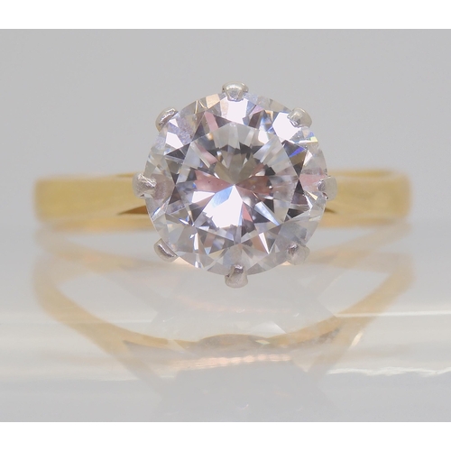 2826 - A SUBSTANTIAL DIAMOND RINGset with an estimated approx 2.5ct brilliant cut diamond, with the approxi... 